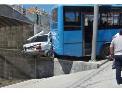 Halk Otobüsün Freni Boşaldı, Facia Ucuz Atlatıldı