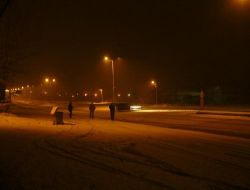 Araç Sayısı Azalınca Temizlenen Yollar Karla Kaplandı