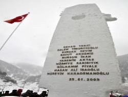 Gümüşhane'de Ölen Dağcıların Anısına Yaptırılan Anıt Gözyaşlarıyla Açıldı