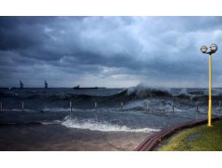 Boyu 5 Metreyi Bulan Dalgalar Kıyıyı Dövdü