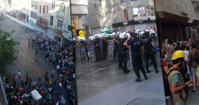 Taksim'de polis müdahalesi