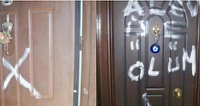 ‘Alevilere ölüm’ yazanlara gözaltı