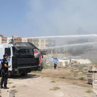 TOMA yangına müdahale etti