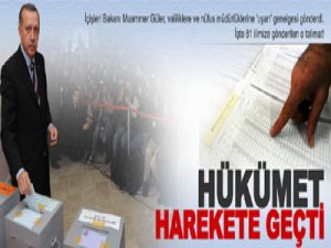 HÜKÜMET HAREKETE GEÇTİ