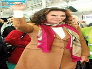 Hülya Koçyiğit Marmaray'ı test etti
