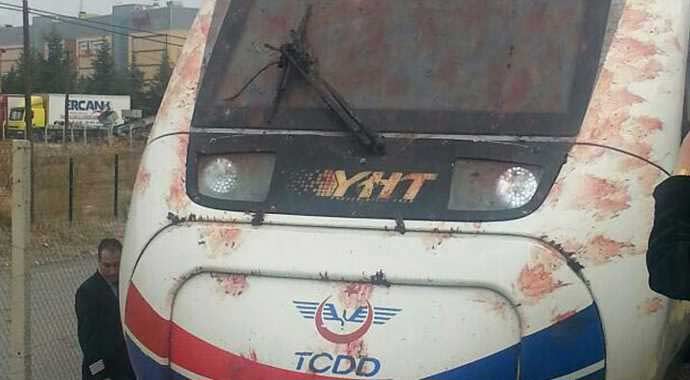 YHT Kuş Sürüsüne Çarptı!