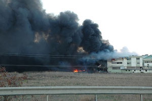 Silivri'de fabrika yangını