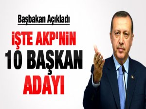İŞTE AKP'nin 10 BAŞKAN ADAYI