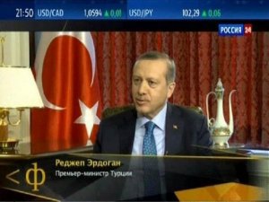 BAŞBAKAN RUS TELEVİZYONUNDA..