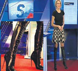 Spor programında giydiği çizme olay oldu