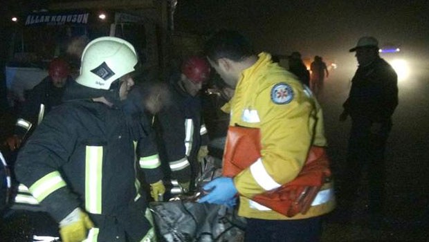 Sis ve gizli buzlanma sonucu zincirleme kaza