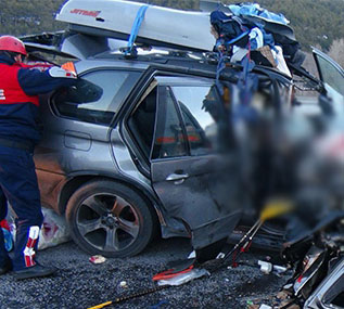 TEM'de korkunç kaza