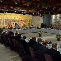 iŞTE Dolmabahçe’deki gazeteciler