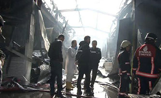 Sosyete pazarında yangın