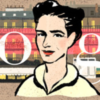 Google'dan 'Simone de Beauvoir' doodle'ı