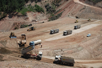 Denizli'de baraj inşaatında göçük