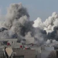 Helikopterden varil bombası yağdı