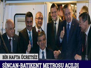 Sincan-Batıkent metro hattında ilk sefer