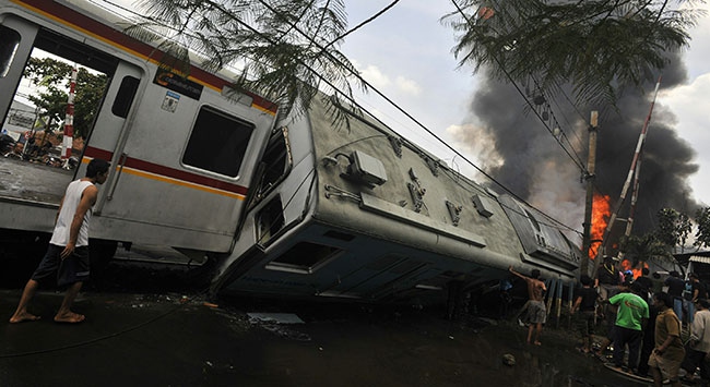 Manisa'da tren kazası
