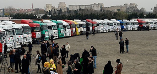 229 yardım TIR'ı Suriye için yola çıktı