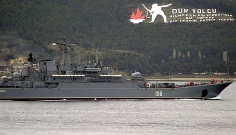 Rus savaş gemileri Çanakkaleden geçti