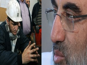 Taner Yıldız'ı ağlatan madenci