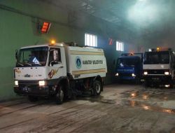 Karatay Belediyesi, Isıtmalı Hangarda Araçlarını Donmaktan Koruyor