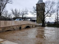 Tunca Nehri'nde Su Seviyesi Artıyor