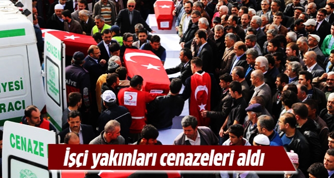 Ermenek'teki işçi yakınları hastanede