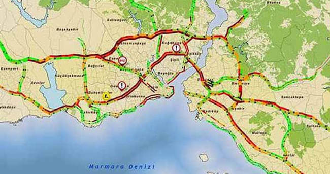 İstanbul'da trafik felç oldu!