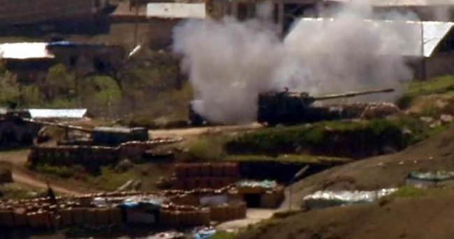 Irak'taki PKK hedefleri top atışıyla vuruldu