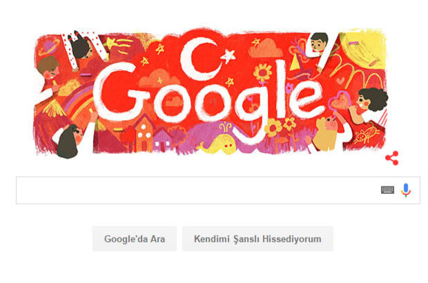 23 Nisan'a özel doodle