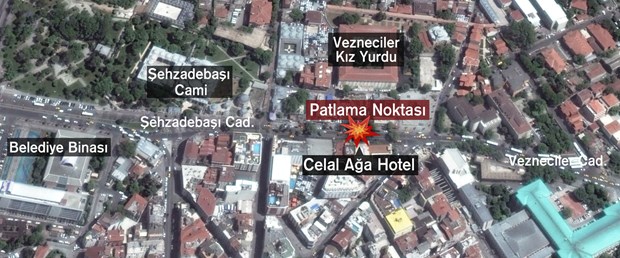 İstanbul Vezneciler'de polise bombalı araçla saldırı