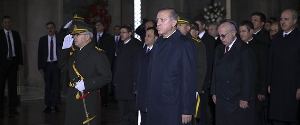 Devlet erkanından Anıtkabir'e ziyaret