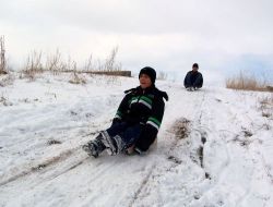 Şarkışla Barajı Buz Tuttu