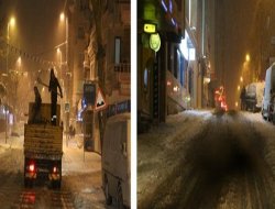 Avcılar'da kar mesaisi