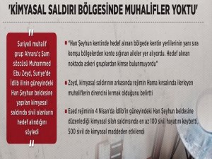 "Kimyasal saldırı bölgesinde muhalifler yoktu"