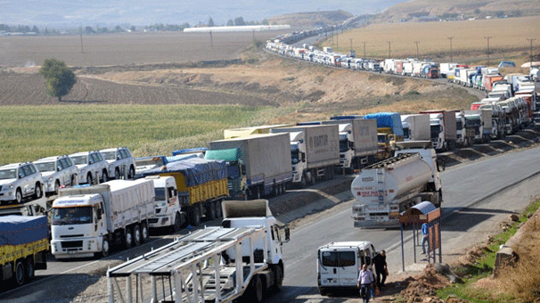Kapıkule'de tır kuyruğu