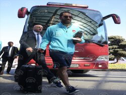 A Milli Futbol Takımı kafilesi Eskişehir'de..