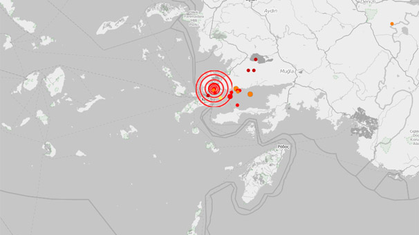 Bodrum'da korkutan deprem