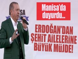 Cumhurbaşkanı Erdoğan'dan müjde