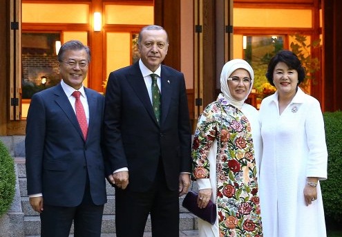 Cumhurbaşkanı Erdoğan'ın Güney Kore temasları