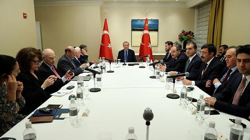 Cumhurbaşkanı Erdoğan, Yahudi kuruluşlarının temsilcileriyle görüştü