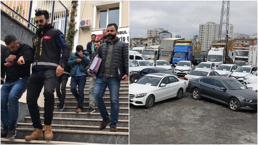 İstanbul merkezli oto hırsızlığı operasyonunda 48 araç bulundu