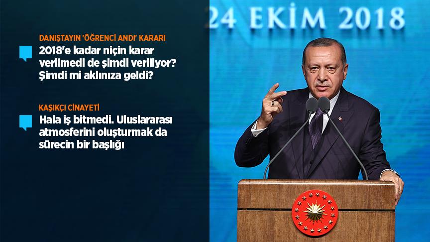 Cumhurbaşkanı Erdoğan'dan 'öğrenci andı' açıklaması