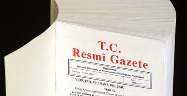 Tebliğler Resmi Gazete'de...
