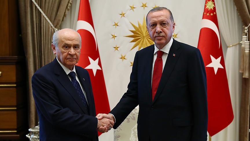 Cumhurbaşkanı Erdoğan ile Bahçeli bir araya geldi