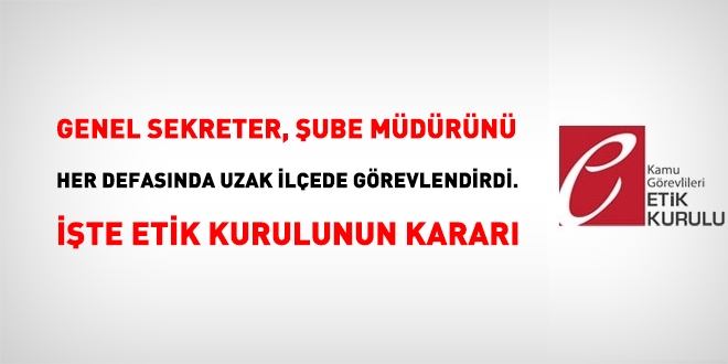 'İşte ETİK KURULU'NUN Kararı'