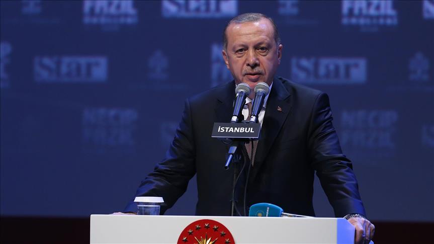 Erdoğan: Necip Fazıl Ödülleri fikir dünyamızı zenginleştirdi