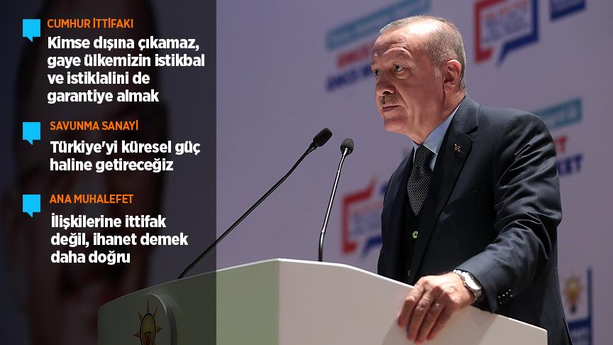 Cumhurbaşkanı Erdoğan: Cumhur ittifakında kimse çizgimizin dışına çıkamaz